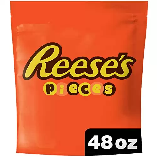 REESE’S PIECES Peanut Butter In a Crunchy Shell, Candy Bulk Bag, 48 oz