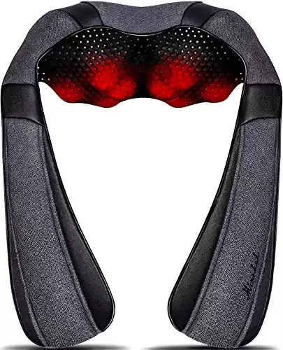 Back Massager, Shiatsu Neck Massager with Heat, Electric Shoulder Massager, Kneading Massage Pillow for Foot, Leg, Muscle Pain Relief, Get Well Soon Presents – Christmas Gifts