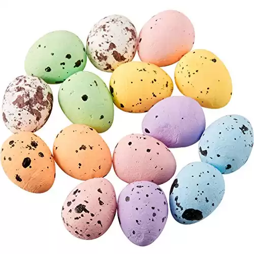 Fiada 450 Pieces Easter Eggs Decorative Foam Easter Eggs Ornaments for Crafts DIY Home Garden Decor, 0.6 x 0.7 Inch (Speckled Style)
