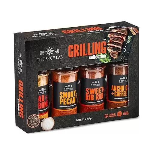 Amazon.com : The Spice Lab BBQ Barbecue Spices and Seasonings Set - Ultimate Grilling Accessories Set - Gift Kit for Barbecues, Grilling, and Smoking - Great Gift for Men or Gift for Dad Made in the U...
