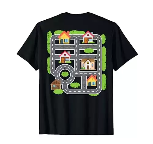 Play Cars On Daddys Back Fathers Day Gift Dad Massage T-Shirt