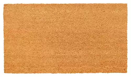 KAF Home Coir Doormat with Heavy-Duty, Weather Resistant, Non-Slip PVC Backing | 17 by 30 Inches, 0.6 Inch Pile Height | Perfect for Indoor and Outdoor Use (Blank)