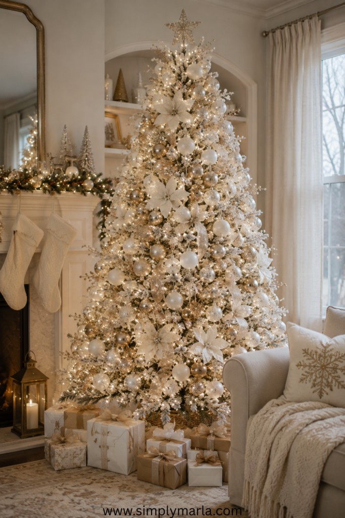 white christmas tree ideas 