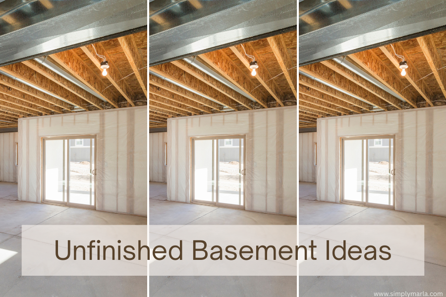unfinished basement ideas