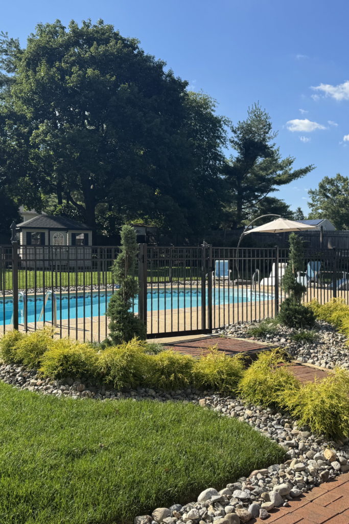 inground pool ideas fenced in