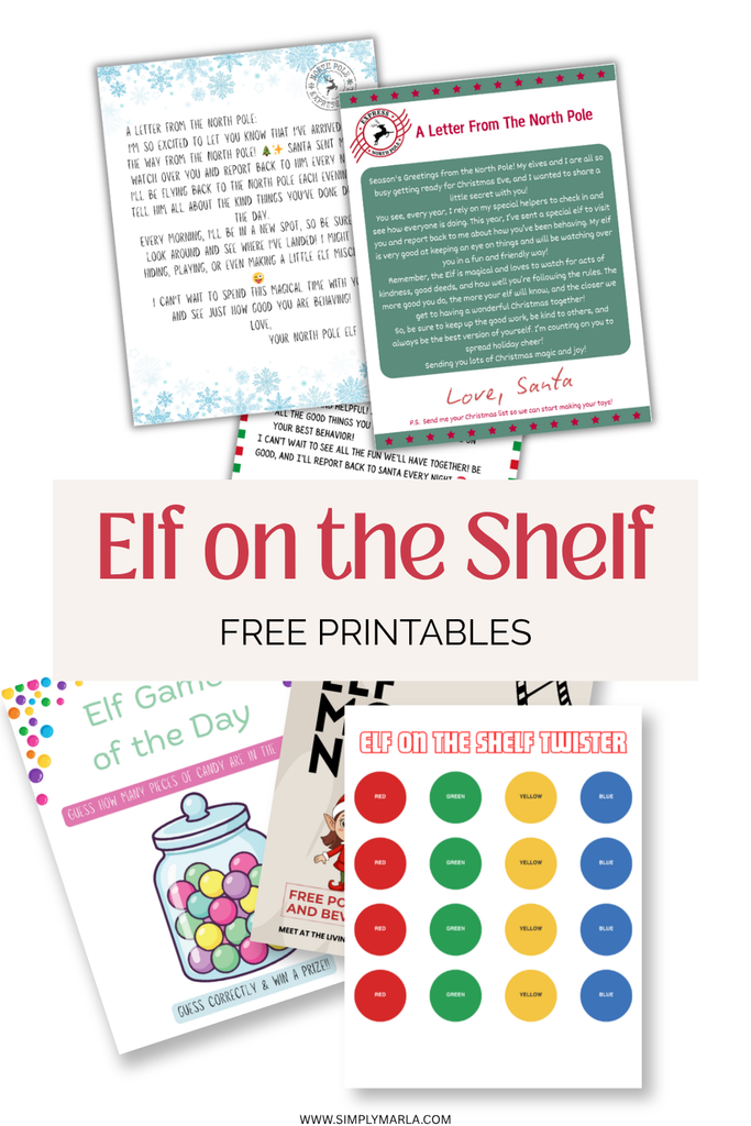 ELF ON THE SHELF FREE PRINTABLES DOWNLOAD PDF