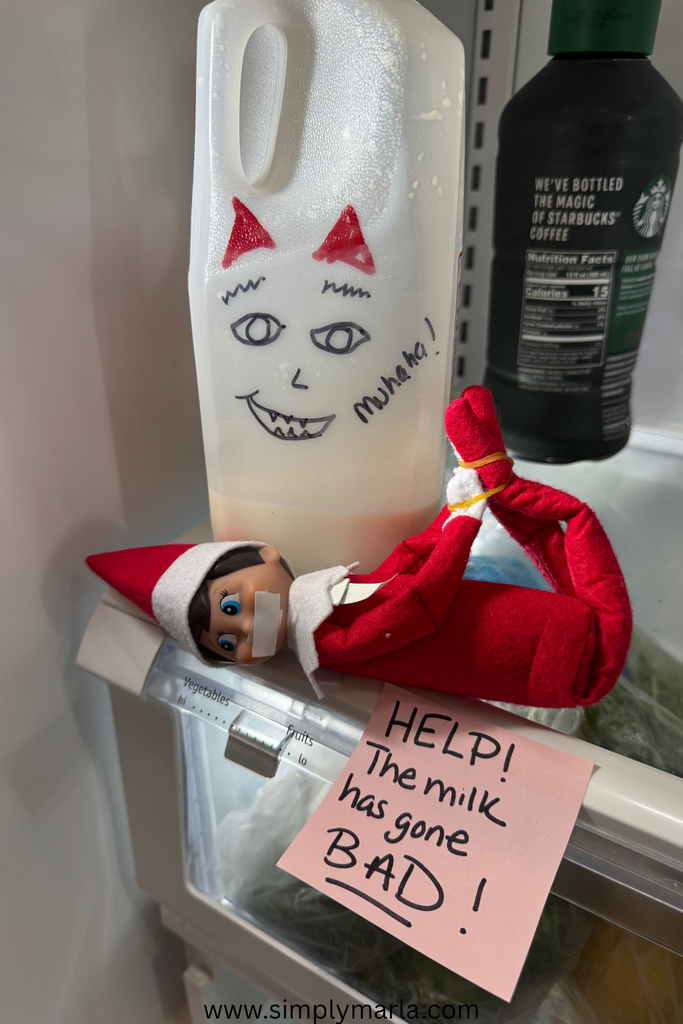 lazy elf on the shelf ideas fridge