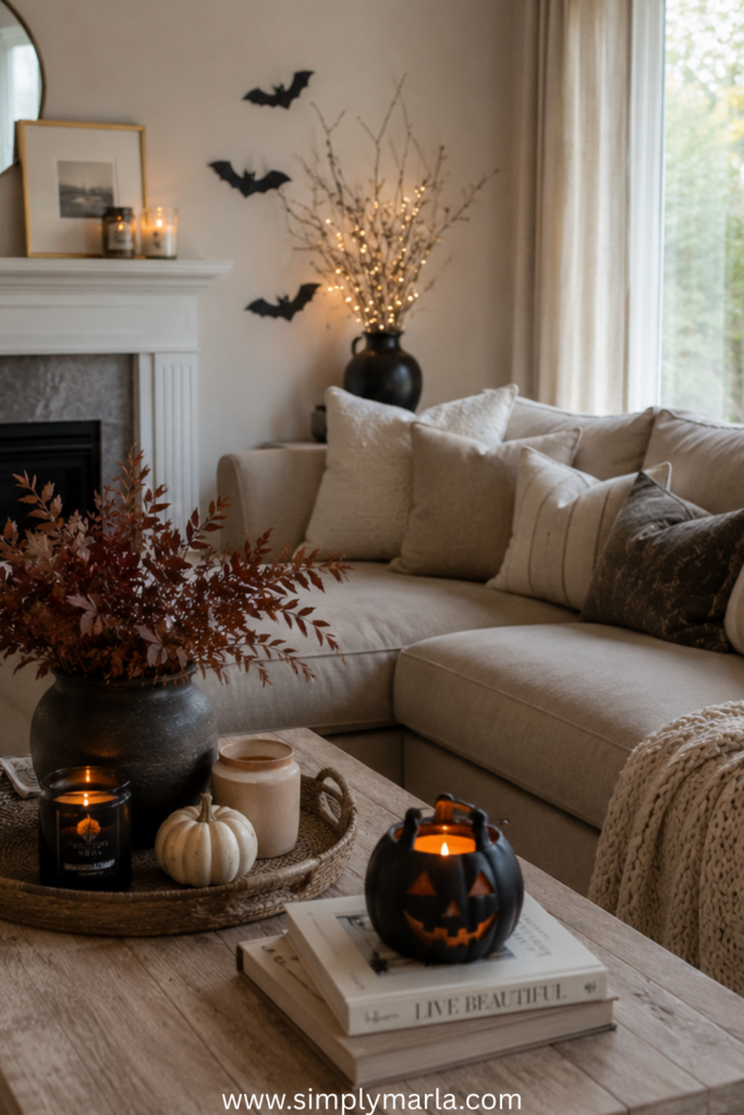 cozy halloween decor