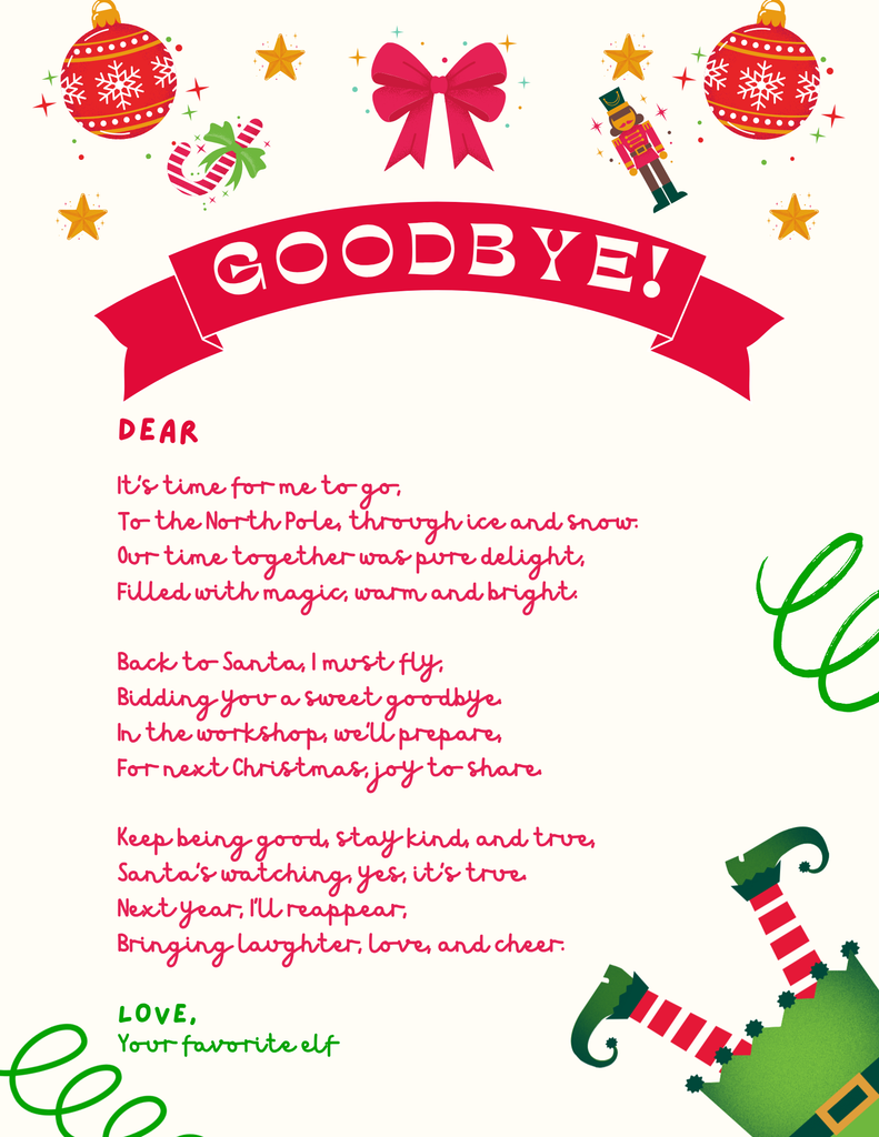 elf on the shelf pdf free download goodbye letter