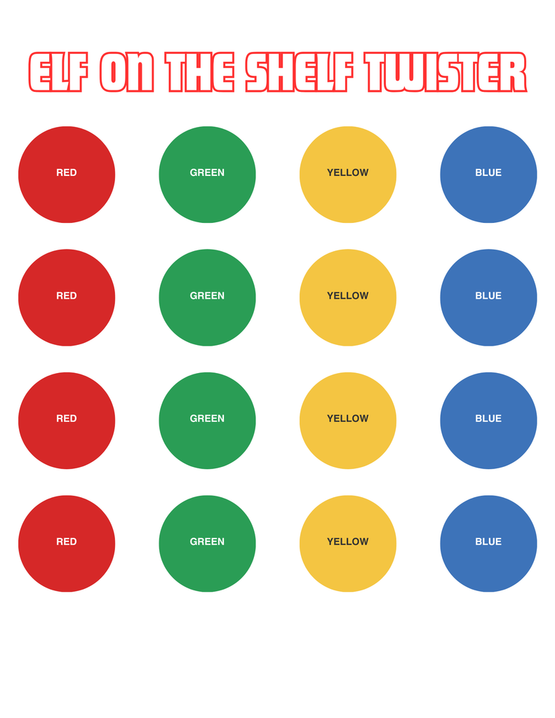 elf on the shelf printable game free