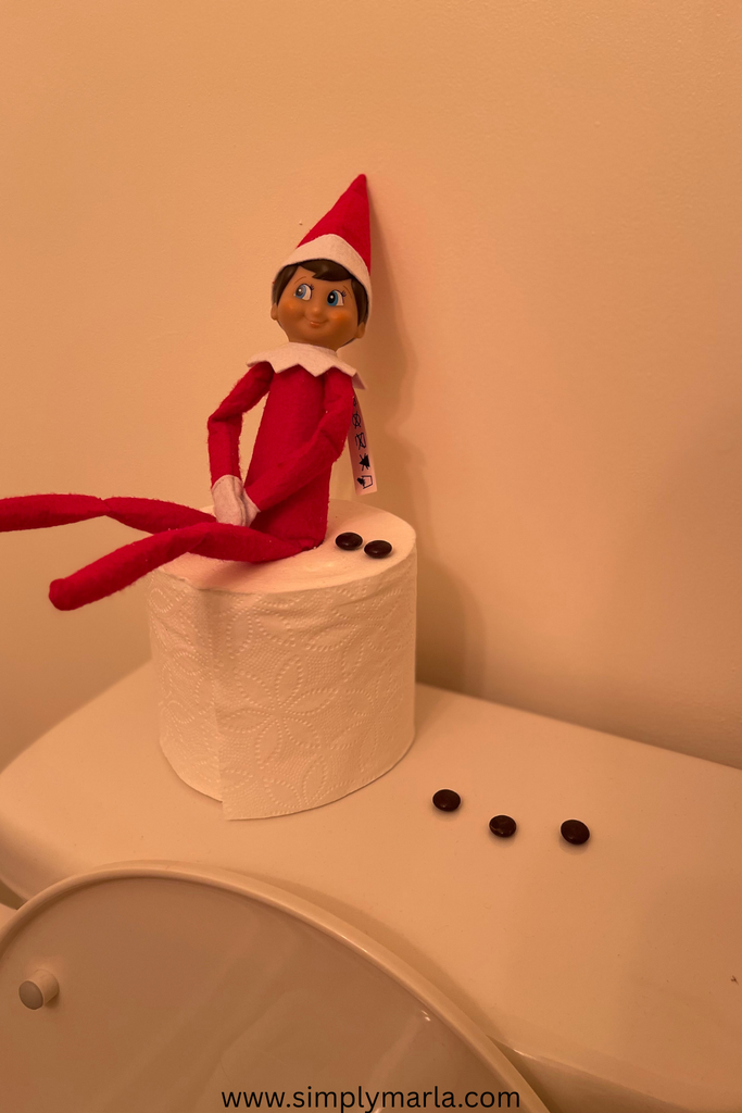 funny elf on the shelf idea