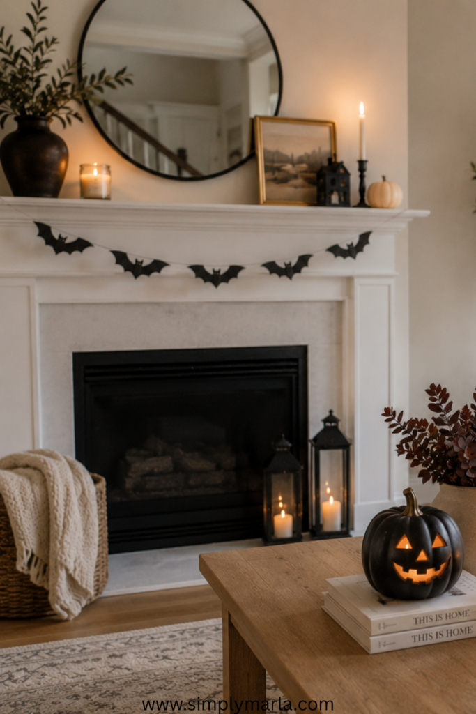 living room halloween decor