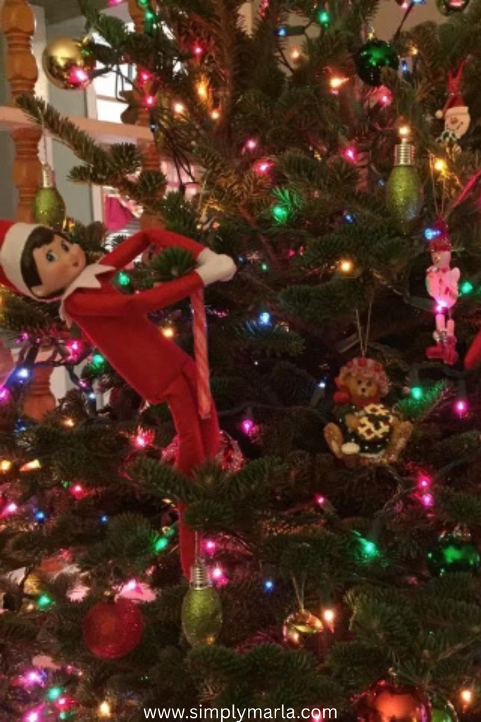 easy lazy elf on the shelf idea