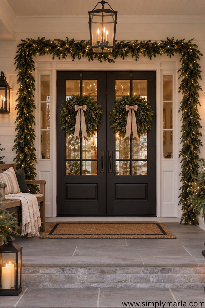 christmas front porch decor